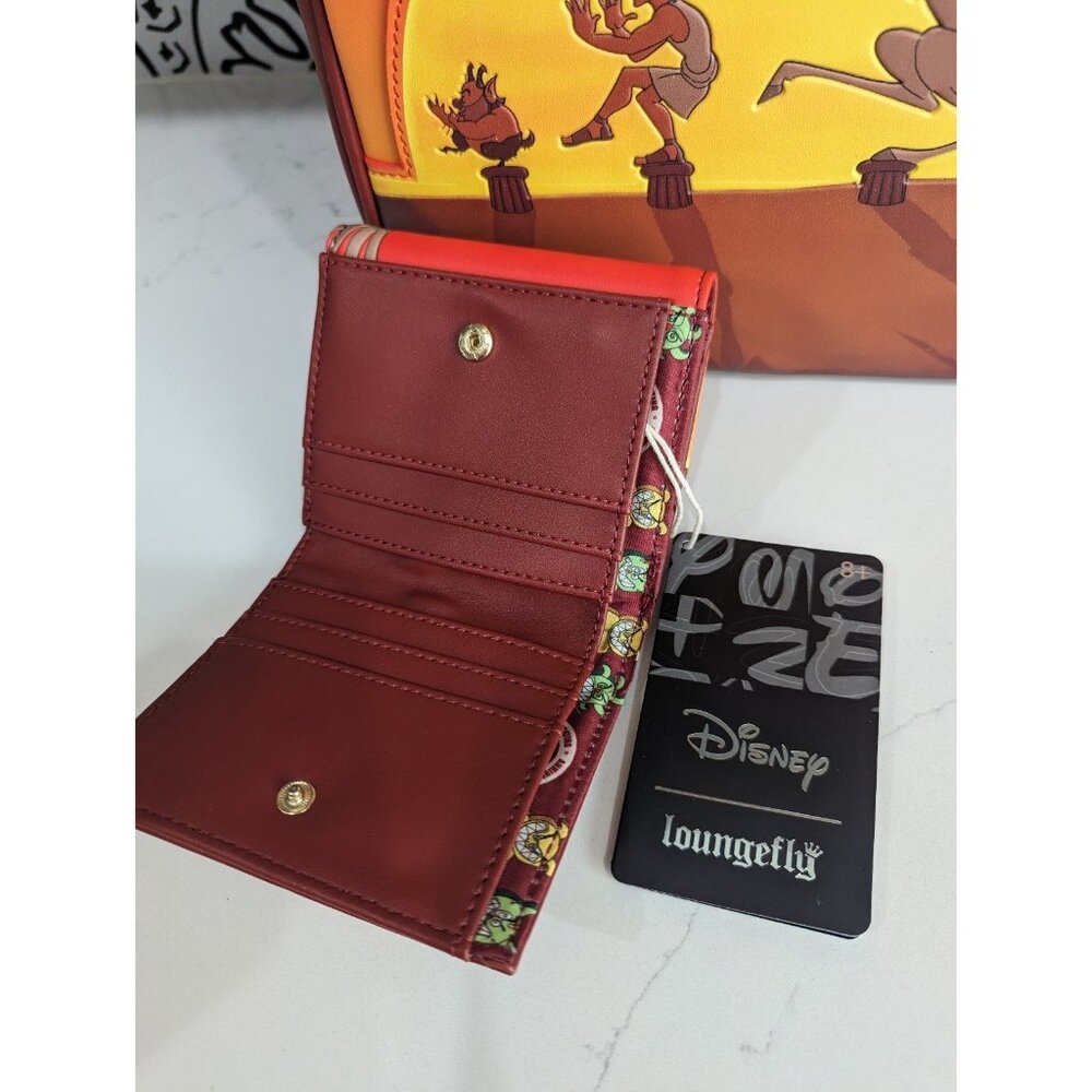 NWT Loungefly Disney Hercules 25th Anniversary Sunset Mini Backpack with Wallet - Picture 4 of 7